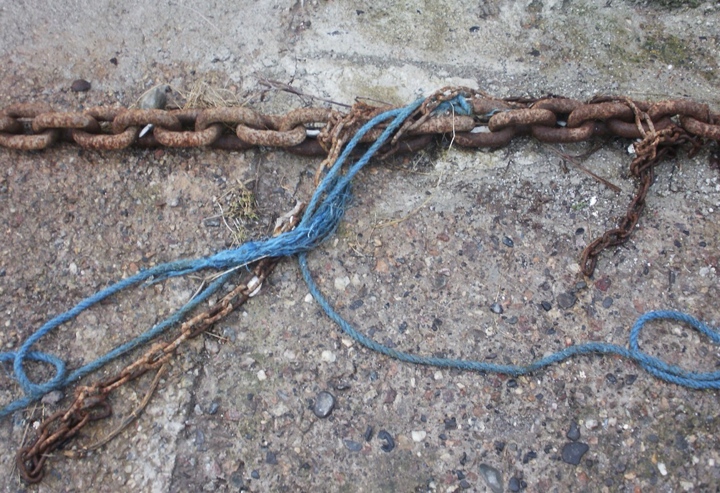 Chain & rope. digital photo. Mari French 2014